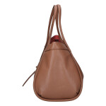 Luxusní kožená kabelka do ruky Valentina, hnědá