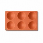 Dortisimo Silikonová forma na čokoládu Polokoule (na 6 ks) 6,6 cm