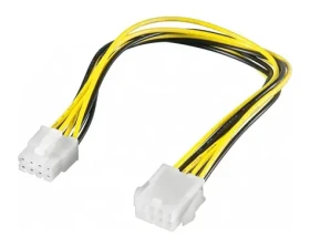 PremiumCord Prodlužovací napájecí kabel EPS 8 pin / Napájecí kabel / 28 cm (kn-20)