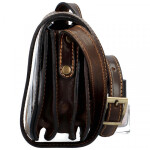 Dámská kožená crossbody taška Luren, tmavě hnědá