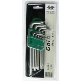 Sada zástrčných klíčů TORX GOLA TX10 - TX50 920900