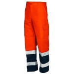 Reflexní kalhoty 8430N do pasu oranžová-navy