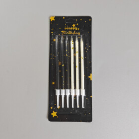 Cake star Dortové svíčky STAR 6 barevné 6ks