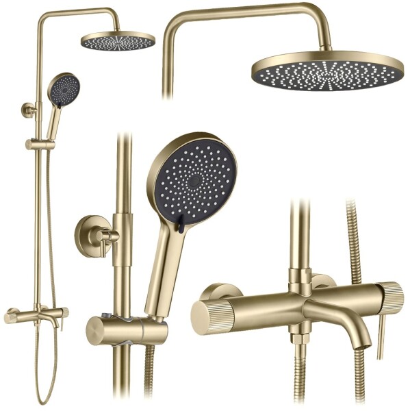 REA - Sprchový set Lungo Stripe Brush Gold REA-P9490
