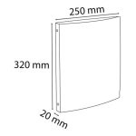 Pořadač PP 4-kroužkový štítkem A4 bílý
