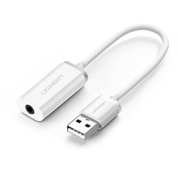 UGREEN Externí zvuková karta USB-A (M) - 3.5mm Jack (F) 0.15m bílá (6957303837120)