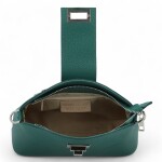 Trendy dámská kožená crossbody kabelka Vivianna, tyrkysová