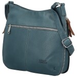 Módní dámská koženková crossbody kabelka Coveri Kisha, modrá