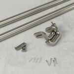 Stříbrná roztažitelná garnýž 213-365 cm Umbra TWILIGHT - pro zatemňovací závěsy