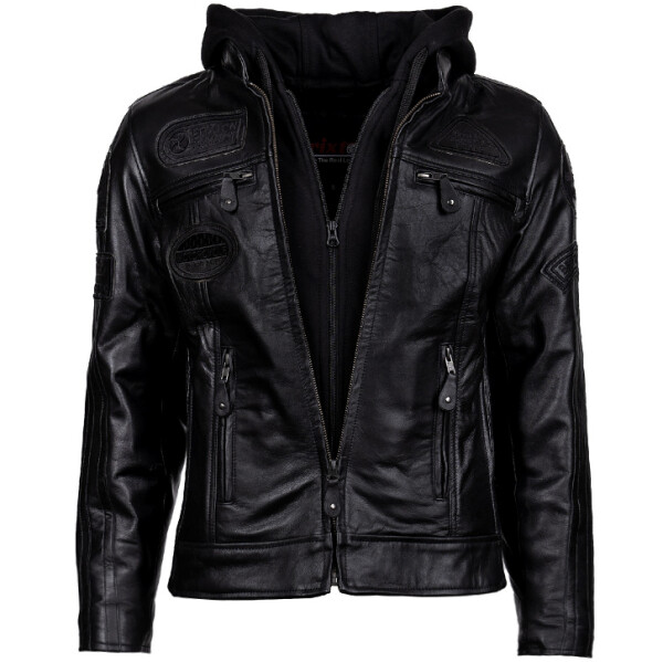 Dámská Kožená Bunda MC Collection LH3 AllBlack Brixton Černá Velikost: XS