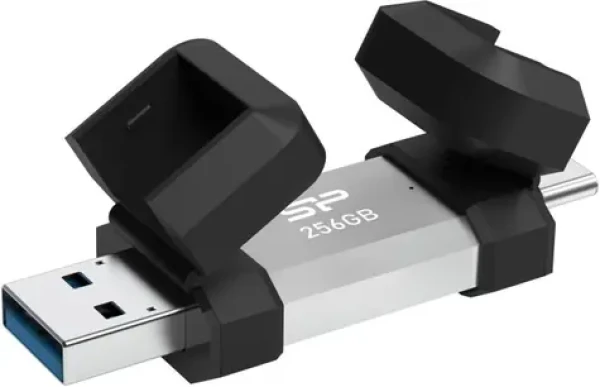 Silicon Power Mobile C51 64GB stříbrná / USB-A / USB-C 3.2 (SP064GBUC3C51V1S)
