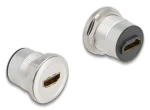 Delock HDMI 8K 60Hz / Vestavná HDMI zásuvka / 2x HDMI / Hliníkové tělo (88191)