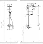 HANSGROHE - Crometta Sprchový set E 240 Showerpipe s termostatem, EcoSmart 9 l/min, chrom 27281000