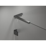MEXEN/S - Lunar L sprchové dveře křídlové levé 70 cm, transparent, grafit kartáčovaná 834L-070-000-66-00-L