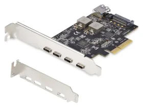 StarTech PCIe karta USB-C 5 portů černá / Řadič USB / PCI Express / USB 3.2 Gen 2 10 Gbps / čipset ASMedia ASM3142 (PS4C3IA3-USB-C-CARD)