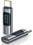 USAMS AU18 šedá / Adaptér / USB-C - USB-C / 100W / displej výkonu / hliník (SJ682TC01)