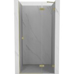 MEXEN/S - Lunar sprchové dveře křídlové pravé 90, transparent, zlatá kartáčovaná 834-090-000-55-00-P
