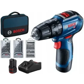 BOSCH GSB 12V-30 Professional / Aku Vrtací šroubovák s příslušenstvím / 12V / 10mm sklíčidlo / 2x2.0Ah (06019G9101)
