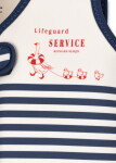 Konges Sløjd Plovací vesta Ellis Marine Stripe 1-2Y, modrá barva, textil