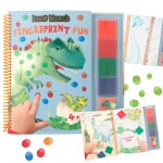 Dino World, 3500969, Fingerprint fun, omalovánky s prstovými barvami, dinosauři