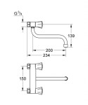 GROHE - Costa L Dřezová kohoutková baterie, chrom 31182001