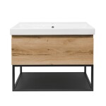 Koupelnová skříňka s umyvadlem SAT B-Way 79x30x45 cm dub BWAY80OAKFU1 BWAY80OAKFU1