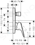 HANSGROHE - Logis Vanová baterie pod omítku, chrom 71405000