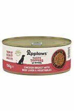Applaws Dog konz. Toppers Broth kuř.prsa s játry 156g