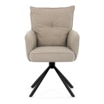 Jídelní židle, béžová, manšestrová látka, HC-X1128 LAN2