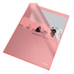 Obal L Esselte Standard A4, 115 mikronů, červený - 25ks