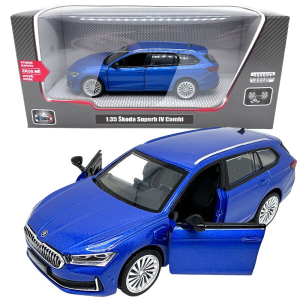 Škoda Superb IV Combi modré 1:35 - Sparkys