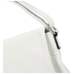 Dámské koženkové crossbody s klopou Debora, bílá