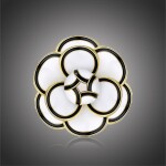 Pozlacená brož Kamélie - květina, Zlatá