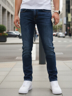 Pánské džíny slim fit navy blue FashionStreet UX4479 s33