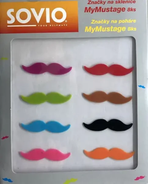 SOVIO SVMM8 Značky na sklenice MyMustage 8ks (SVMM8-1425)
