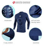 Sesto Senso Thermo Top dlouhým rukávem Navy Blue