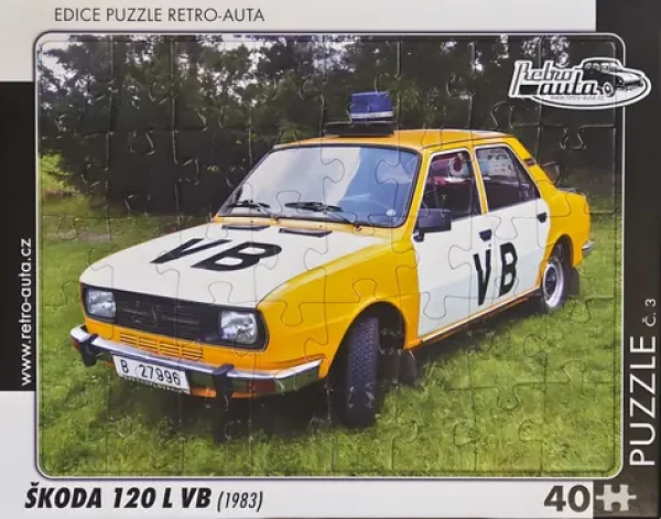 RETRO-AUTA Puzzle č.03 Škoda 120L VB (1983)