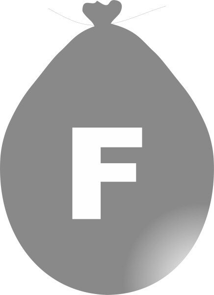 Balónek písmeno F stříbrné balonky.cz Balónek písmeno F stříbrné balonky.cz