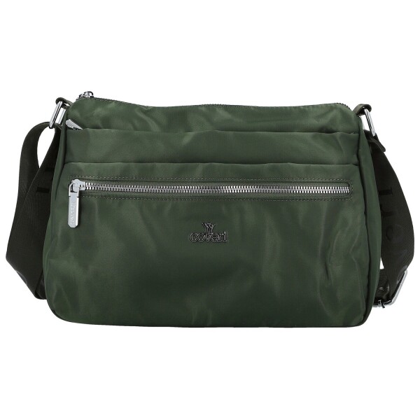 Trendy dámská nylonová crossbody kabelka Nomia, tmavě zelená