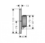 AXOR - ShowerSelect ID Termostatická sprchová baterie pod omítku, HighFlow, kartáčovaný nikl 36777820