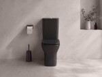 CERANO - WC kombi Hugo, Rimless - bezokrajové splachování + Slim/SoftClose sedátko - spodní/zadní odpad - černá matná - 63,5x35,5 CER-538762