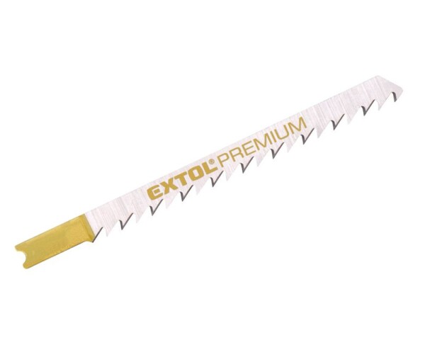 EXTOL PREMIUM 8805509 List do přímočaré pily, na dřevo, U-stopka, HCS, 75 x 1,2mm, 6TPI, 5ks T144D