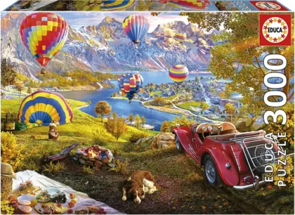 EDUCA Puzzle Údolí horkovzdušných balónů