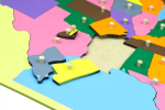 Moyo Montessori Moyo Montessori Puzzle - mapa USA - bez rámečku