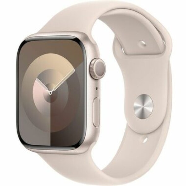 Apple Watch Series 9 GPS 45mm stříbrné hliníkové tělo / hvězdně bílý sportovní řemínek (MR963)