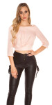 Trendy KouCla crop blůza bez zad MINT S