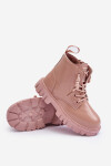 Ocieplane Lakierované Dětské Botky Big Star MM374144 Růžové 31
