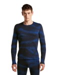 ICEBREAKER Mens Merino 260 Tech Vertex LS Crewe Chillwav, Midnight Navy/Lazurite/J (vzorek) velikost: M