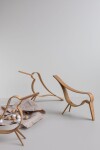 COOEE Design Dřevěný dekorativní ptáček Woody Bird Oak Small, hnědá barva, přírodní barva, dřevo