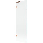 MEXEN/S - Lunar L vanová zástěna FIX 60 x 150, transparent, růžové zlato 897L-060-000-60-00